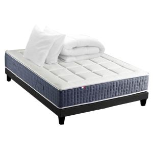 Pack ressort 7 zones mémoire forme sommier couette oreiller…