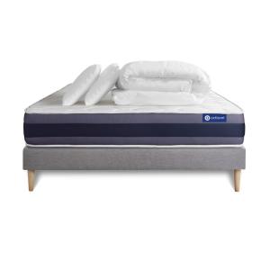 Pack sommier kit matelas Latex et mémoire de forme 160x200…