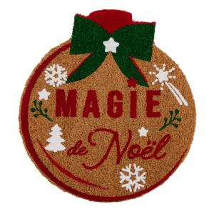 Paillasson boule de Noël en fibre de coco à motif imprimé r…