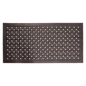 Paillasson caoutchouc tressé 122 x 61 cm noir