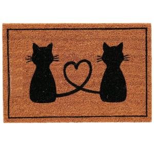 Paillasson coco chats coeur 60x40x1.5cm