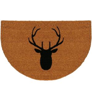 Paillasson coco demi-lune cerf 60x40x1.5cm