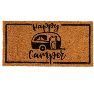 Paillasson coco étroit happy camper 50x25x1.5cm
