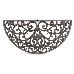 Paillasson Demi Lune Fonte Marron 60.5cm - Décoration d'Aut…