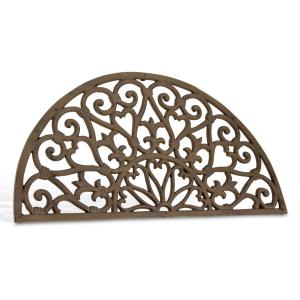 Paillasson Demi Lune Fonte Marron 62x2x33cm - Décoration d'…