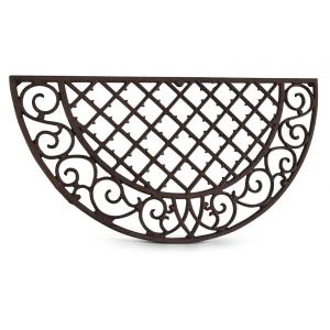 Paillasson Demi-Lune Fonte Marron 67x34x2cm - Décoration d'…