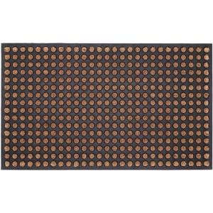 Paillasson en caoutchouc et coco 76 x 45,5 cm points