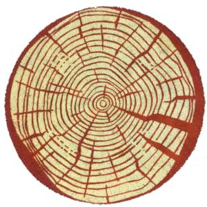 Paillasson en coco rond rondin - diamètre 70cm