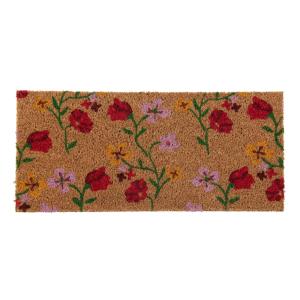 Paillasson en fibre de coco imprimé floral multicolore 25x5…