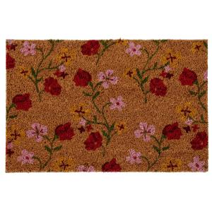 Paillasson en fibre de coco imprimé floral multicolore 40x6…