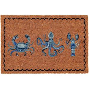 Paillasson en fibre de coco vie marine 60 x 40 cm