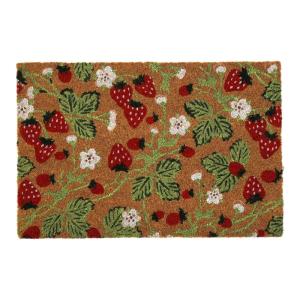 Paillasson en fibres de coco fraises 60 x 40 cm