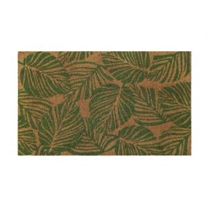 Paillasson en fibres de coco imprimé motif jungle vert 40x6…