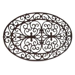 Paillasson Ovale Fonte Marron 73.5x48x2cm - Décoration d'Au…