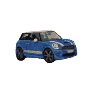 Paillasson voiture mini bleue 40x75 cm – forme originale et…