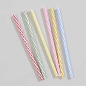 Pailles multicolores (x6)