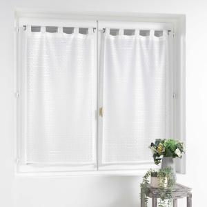 Paire de voilages maille blanc 60 x 120 cm