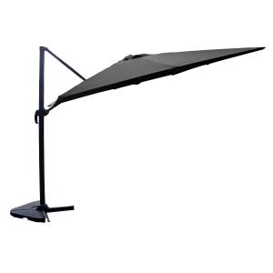 PALATINO - Parasol déporté et rotatif 3x3m gris