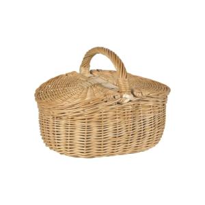 Panier 2 couvercles en osier miel