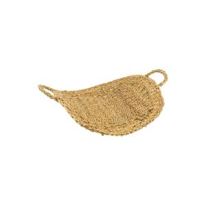 Panier à bûches en jonc naturel et métal avec 2 anses  aubr…