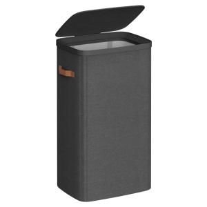 Panier à linge 100 l interne amovible 42 x 32 x 75 cm noir