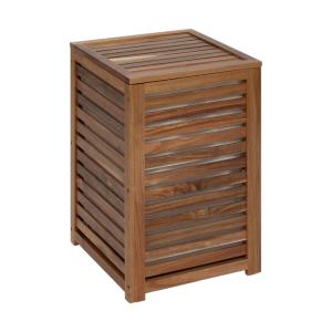 Panier à linge 65l en acacia bois naturel 40.3 x 40.3