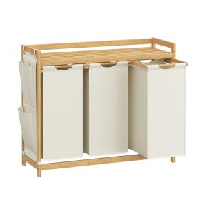 Panier à linge avec 3 compartiments capacité de 150 litres…