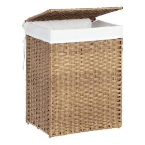 Panier à linge avec poignées et sac amovible - Imitation jo…