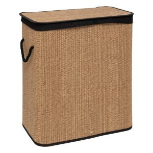 Panier à linge bambou 100 l beige 32 x 52
