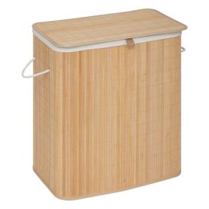 Panier à linge de tri rectangle 100L en bambou