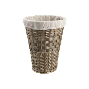 Panier à linge en éclisse et coton