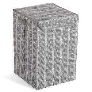 Panier à linge gris 35x35x53cm