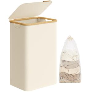 Panier à linge mince avec couvercle 90l 42 x 32 x 70,5 cm b…
