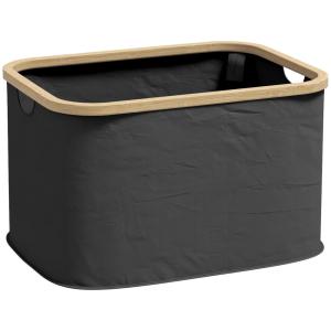 Panier à linge pliable 36 l plastique noir