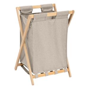 Panier à linge pliant 50L en bambou