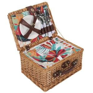 Panier de pique nique avec vaisselle pour 4 personnes
