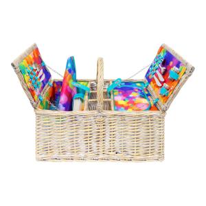 Panier de pique nique   multicolore tissu 50 x 36 x 40 cm