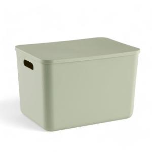 Panier de rangement avec couvercle plastique  26x18cm Vert