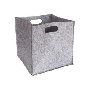 Panier de rangement avec poignées en feutre gris clair 31 x…