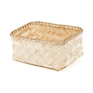 Panier de rangement en bambou tressé 30x23cm