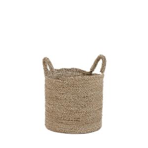Panier de rangement en herbe de mer naturel 34x34 cm