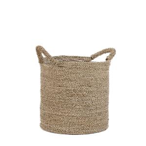 Panier de rangement en herbe de mer naturel 37x37 cm