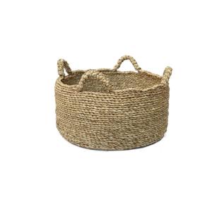 Panier de rangement en herbe de mer naturel 45x45 cm