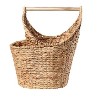Panier de rangement en jacinthe d'eau H42 cm