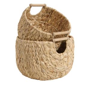 Panier de rangement en jacinthe d'eau L35