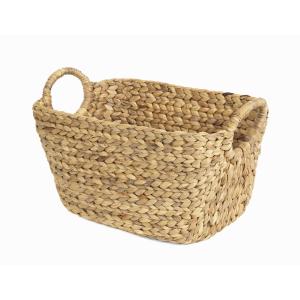 Panier de rangement en jacinthe d'eau tressée 46x27cm