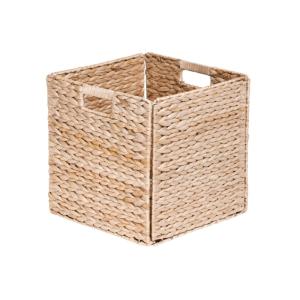 Panier de rangement en jacinthe naturelle 31 x 31 x 31 cm