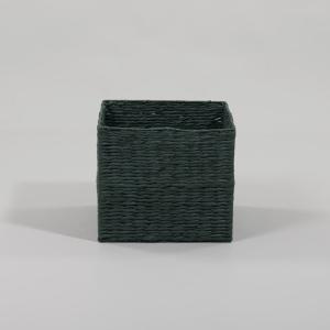 Panier de rangement en papier vert