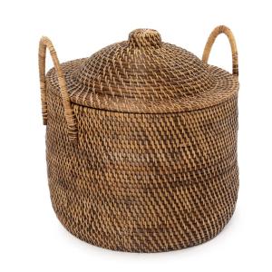 Panier de rangement en rotin naturel marron 40x40 cm