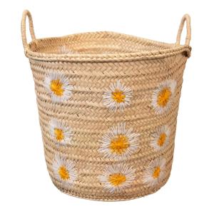 Panier de rangement marguerite feuille de palmier naturel 4…